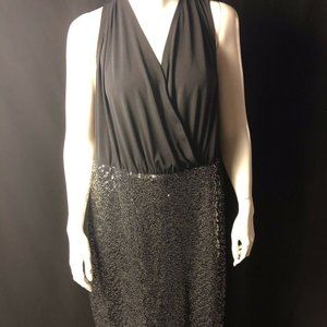 Lane Bryant lovely Black knit and Silvery sequined